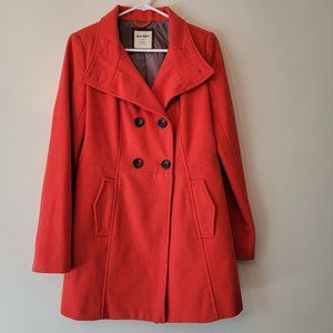 Old Navy, Orange Pea Coat, Size S